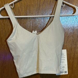 Lululemon Ribbed Align Cropped Tank NWT *shine